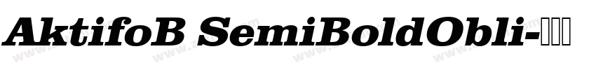 AktifoB SemiBoldObli字体转换